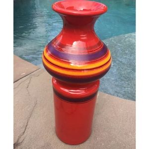 Vintage Mid-Century Vase Rosenthal Netter Fascie Colorate Aldo Londi Bitossi